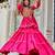 Womens new stylish  heavy gamthi work with mirror lace work gown set