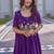 Womens new trendy heavy cording sequence & beads embroidery work gown set