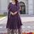 Womens wedding wear heavy sequence embroidery work gown set