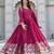 Womens wedding wear heavy sequence embroidery work gown set