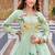 Womens new simply wear embroidery sequence with thread work gown set