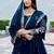 Womens new trendy heavy cording sequence & beads embroidery work gown set