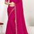 Designer rani heavy zarkan work two tone satin silk saree