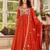 Womens casual party wear heavy 5mm sequence embroidery work gown set