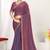 Designer purple heavy zarkan work two tone satin silk saree