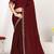 Designer maroon heavy zarkan work two tone satin silk saree
