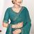 Designer sky blue heavy zarkan work two tone satin silk saree
