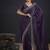 Indian purple heavy hand work zarkan border silk saree