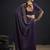 Indian purple heavy hand work zarkan border silk saree