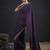 Indian purple heavy hand work zarkan border silk saree