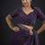 Indian purple heavy hand work zarkan border silk saree