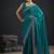 Indian rama green heavy hand work zarkan border silk saree