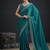 Indian rama green heavy hand work zarkan border silk saree