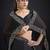 Indian black heavy hand work zarkan border silk saree