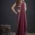 Indian maroon heavy hand work zarkan border silk saree