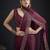 Indian maroon heavy hand work zarkan border silk saree
