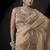 Designer beige handwork zarkan border kanjivaram silk saree