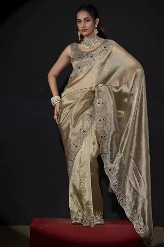 Designer mouse handwork zarkan border kanjivaram silk saree