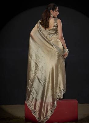 kanjivaram silk saree with handwork zarkan border work 2