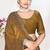 Designer golden heavy zarkan work satin silk saree