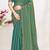 Designer ice blue heavy zarkan work satin silk saree
