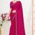 Designer rani heavy zarkan work satin silk saree