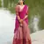 Dusty Rose Pink Kanjivaram Silk blend Half Saree with Traditional Gold Zari Weaving Work