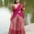 Dusty Rose Pink Kanjivaram Silk blend Half Saree with Traditional Gold Zari Weaving Work
