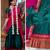Dark Green Kanjivaram Silk blend Half Saree with Traditional Gold Zari Weaving Work