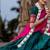 Dark Green Kanjivaram Silk blend Half Saree with Traditional Gold Zari Weaving Work