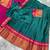 Dark Green Kanjivaram Silk blend Half Saree with Traditional Gold Zari Weaving Work