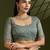 Off white & sky color muga cotton kalamkari resham woven saree