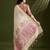 Off white & pink color muga cotton kalamkari resham woven saree