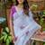 white-wine muga silk blend flower weaving sarees