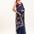 Blue color muga cotton rajwadi concept weaving sarees