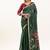 Green color muga cotton rajwadi concept weaving sarees