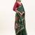 Green color muga cotton rajwadi concept weaving sarees