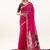 Pink color muga cotton rajwadi concept weaving sarees