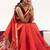 Red color muga cotton rajwadi concept weaving sarees