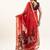 Red color muga cotton rajwadi concept weaving sarees