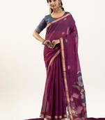 wine muga cotton rajwadi weaving saree