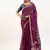 Wine color muga cotton rajwadi concept weaving sarees