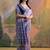 Levender color muga cotton jamdani concept weaving sarees