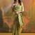 Pista color muga cotton jamdani concept weaving sarees