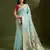 Sky blue color muga cotton paithani resham zari weaving sarees