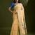 Gold color muga cotton paithani resham zari weaving sarees