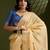 Gold color muga cotton paithani resham zari weaving sarees