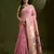 Pink color muga cotton paithani resham zari weaving sarees