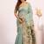 Firozi color muga cotton paithani resham weaving sarees