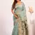 Firozi color muga cotton paithani resham weaving sarees